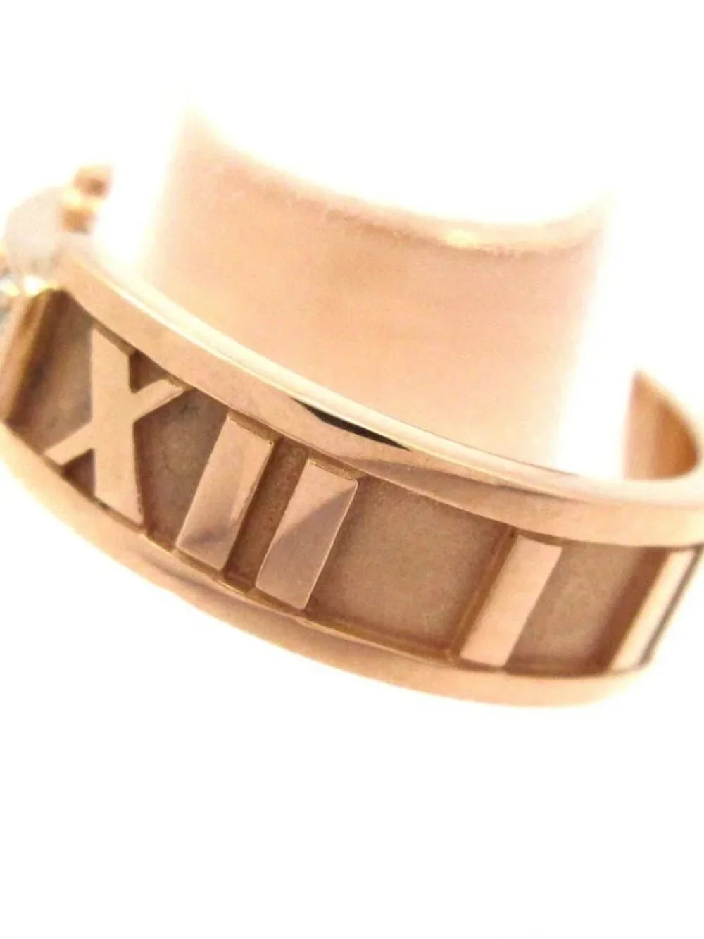 TIFFANY&Co. Atlas 18K Rose Gold Diamond Ring #5 1/2